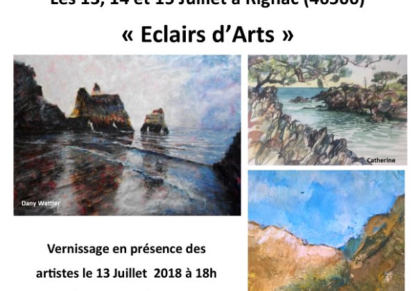 <br><b>Eclairs d'Art Rignac (Lot)<b><br>13,14,15 juillet 